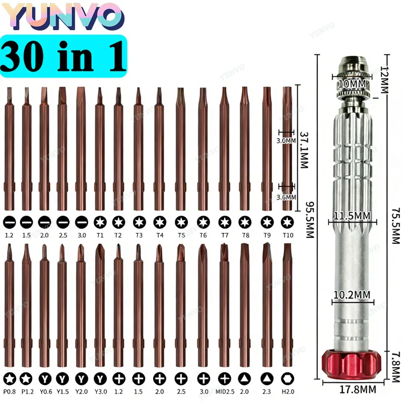 Electronics Repair Business - 30 in 1 Magnetic Precision Screwdriver