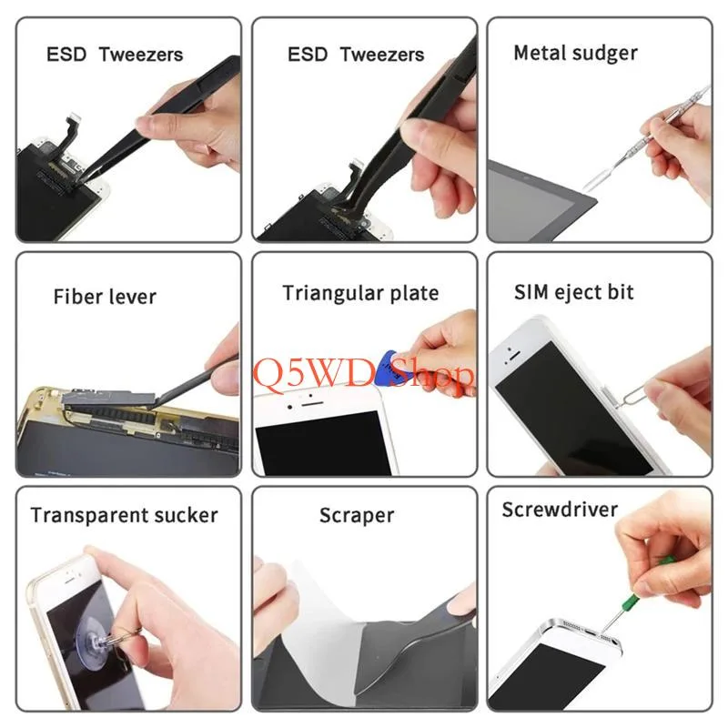 Q5WD 8 Pieces Tweezers Plastic - Electronics Repair Hobby ulasan dan harga
